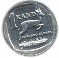 () Монета ЮАР (Южная Африка) 2009 год 1  ""   Медь, покрытая Некелем  UNC